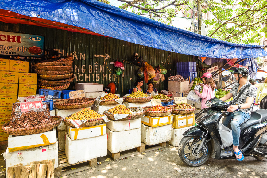 Back of Dong Xuan Market in Hanoi's Old Quarter.